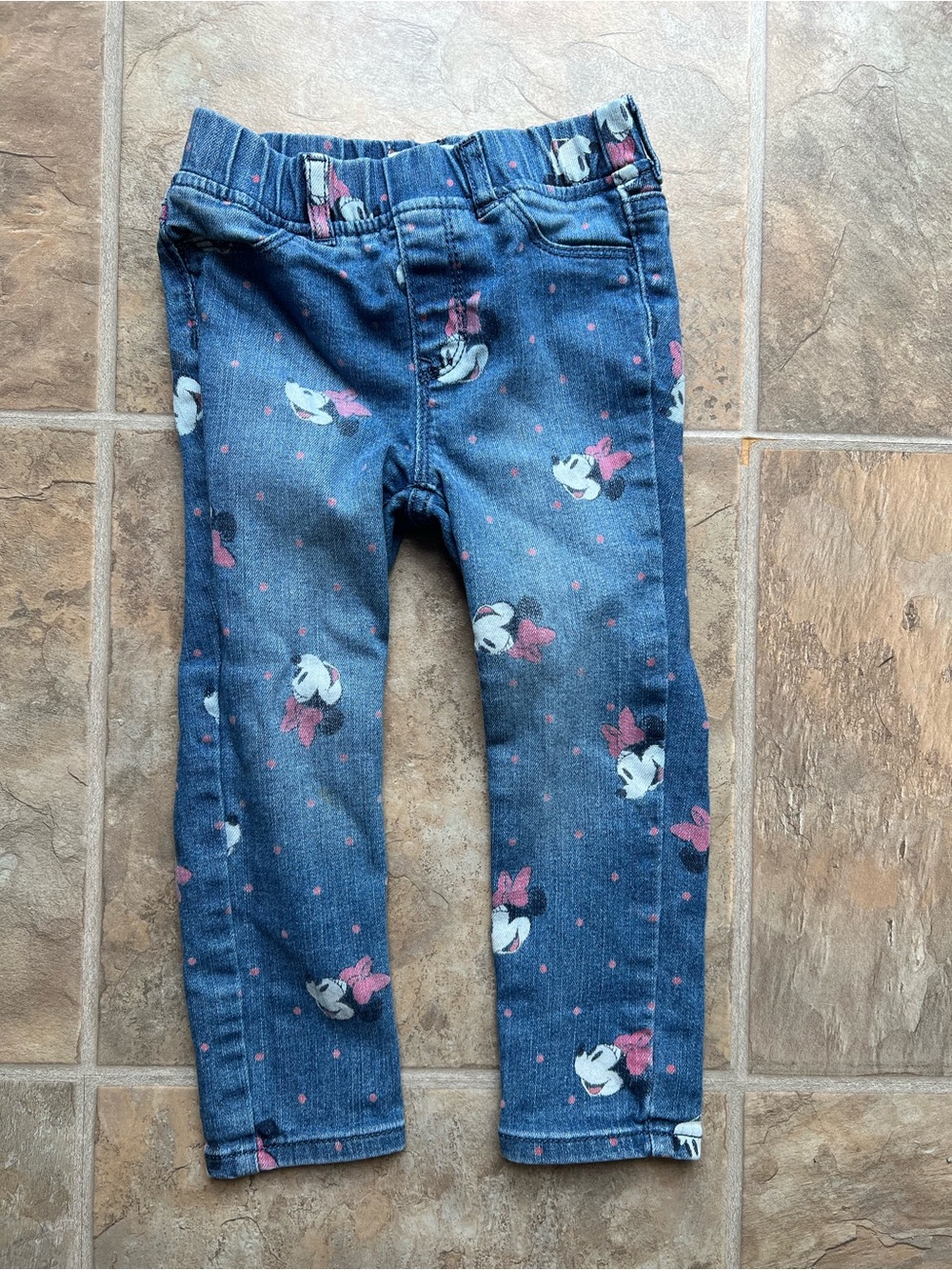 Disney Baby Gap Denim-Print Minnie Mouse jeans
